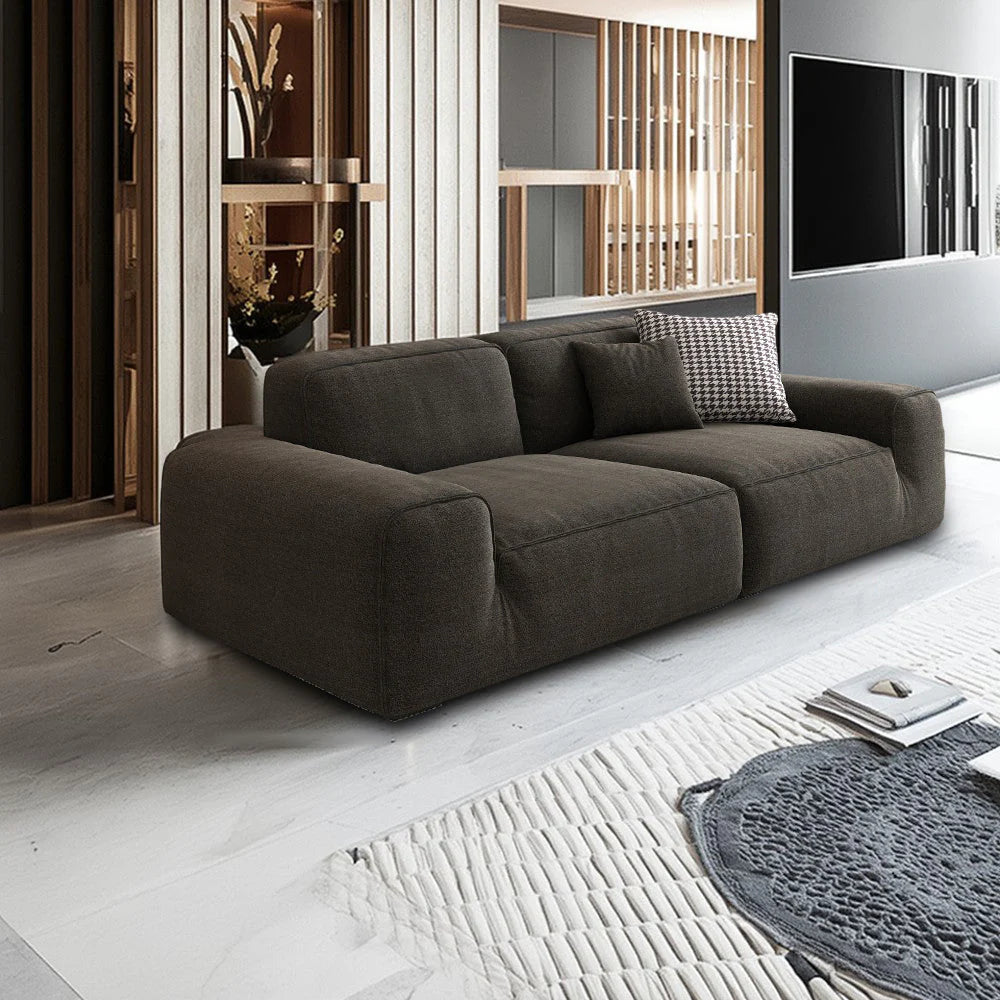 Modern Minimalist Fabric Straight Compression Sofa Set
