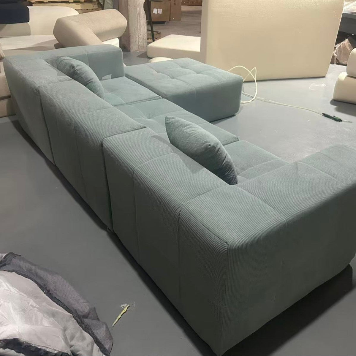 Marshmallow Corduroy Cloud Sofa - Frameless Modular Sectional & Sofa Chair