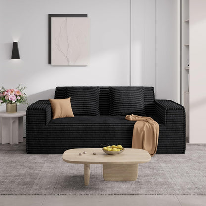 Minimalist Corduroy Modular Sectional - Frameless Cloud Sofa & Sofa Bed