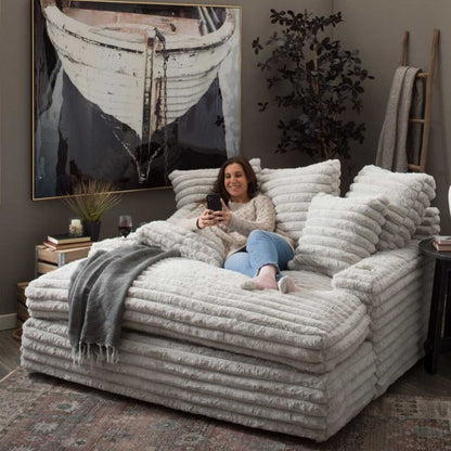 Grand Cloud U-Shaped Modular Sectional - Premium Chenille Frameless Sectional & Sofa Bed
