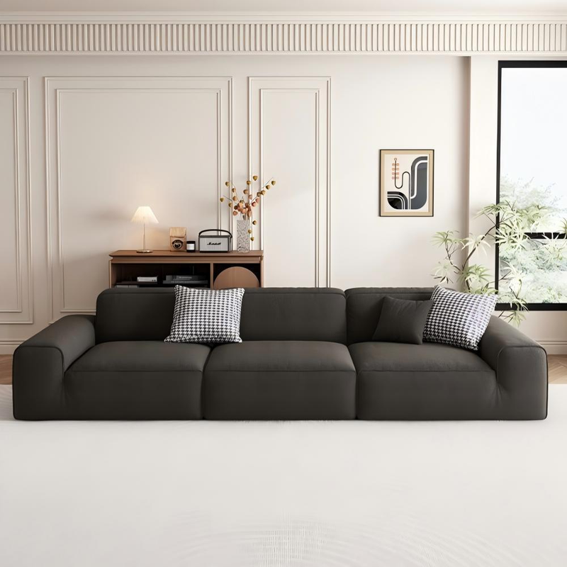 Modern Minimalist Fabric Straight Compression Sofa Set