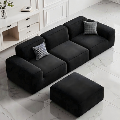 Modern Minimalist Fabric Straight Compression Sofa Set