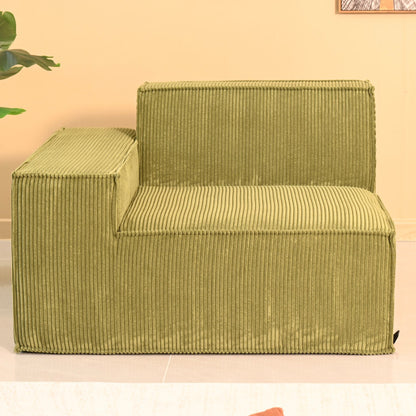 Tofu Block Corduroy Modular Sofa - Frameless Cloud Sectional & Convertible Sofa Bed