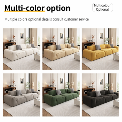 Modern Minimalist Fabric Straight Compression Sofa Set