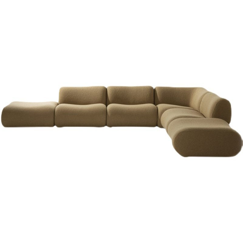Bamboo-Shaped Modular Chenille Sofa - Frameless Cloud Sectional & Convertible Sofa Set
