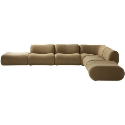 Bamboo-Shaped Modular Chenille Sofa - Frameless Cloud Sectional & Convertible Sofa Set