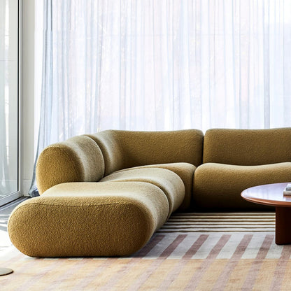 Bamboo-Shaped Modular Chenille Sofa - Frameless Cloud Sectional & Convertible Sofa Set