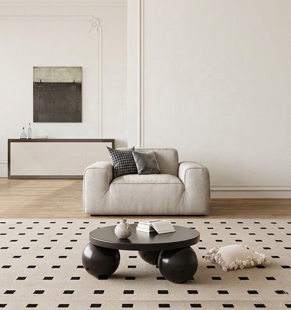 Modern Minimalist Fabric Straight Compression Sofa Set